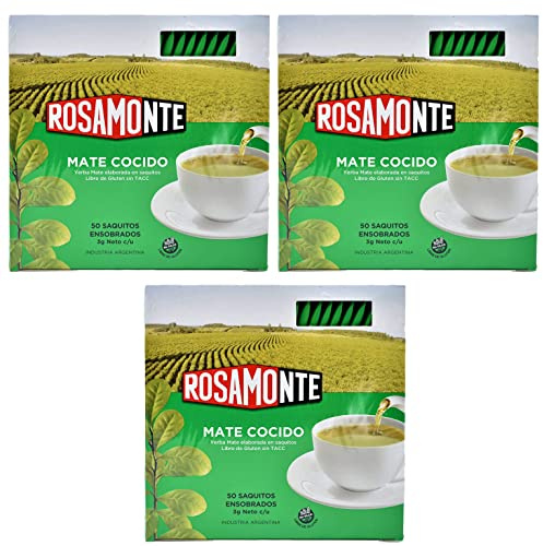 Rosamonte Yerba Mate Tradicional en Sobres 3 x 150 g - El tiempo de maduración es de 12 meses