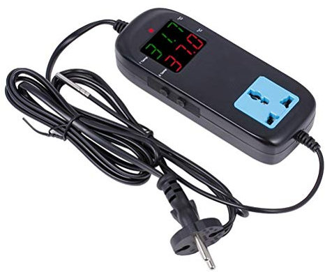 Digital Temperaturregler 220V, LCD-Display Thermostat Steckdose Steckerthermostat Thermostate für Gewächshaus Bauernhof Temperaturregler
