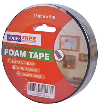 ADHES Doppelseitiges Klebeband Extra Stark, 25mm X 6m PE-Schaum