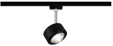 Paulmann 96812 URail LED Schienenspot Aldan Einzelspot 533,8lm 8W 4000K dimmbar 230V Schwarz matt, Schwarz Schienensystem