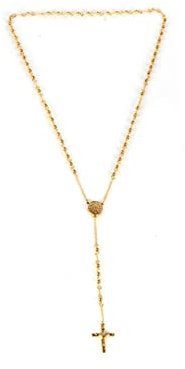 Homxi Ketten Männer,Kugelkette 4mm Männer Kette 70 cm Kugel Kette mit Kreuz Halskette Edelstahl Kette für Männer Gold