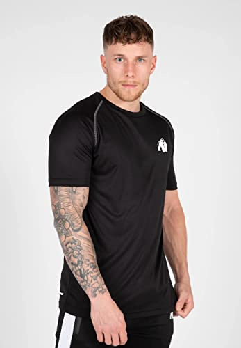 Gorilla Wear Performance T-Shirt - armeegrün - Bodybuilding und Fitness Bekleidung für Herren - mit Logo Aufdruck zum Sport Alltag Freizeit Workout Training Bequem leicht