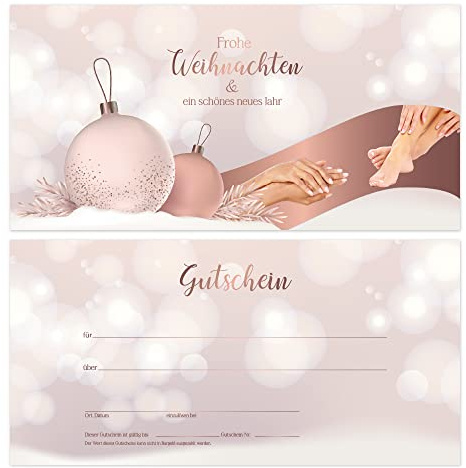 cosmeticPlus 50 Massage – Gutscheinkarten WOHLFÜHLZEIT Hand & Fuß, Gutschein Geschenkgutschein für Fußpflegestudios, Podologen, Nagelstudio