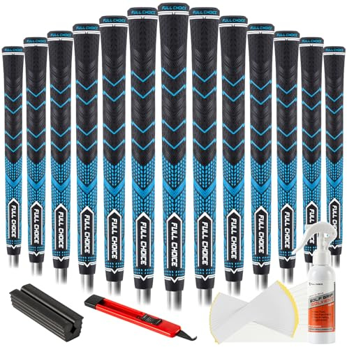 Full Choice 13 Pack Golf Grips Kits - High Feedback and Traction Golf Club Grips, All Weather Performance Golf Club Grips