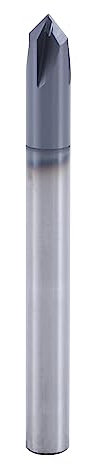 XYunEnZ ISB 90 Degree Chamfer End Mill, 1/4'' Diameter Carbide Chamfering Mill, 4 Flute CNC V Bit for Carving V Groove and Chamfering
