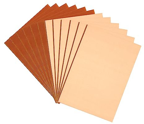 QUARKZMAN Rame PCB Scheda, 12pz Singolo Facciata Rame Rivestito Circuito Scheda Laminato Cilindrico PCB Cuscinetti Rame Prototipo Scheda 7x10cm, 1,4MM Spessore per Saldatura