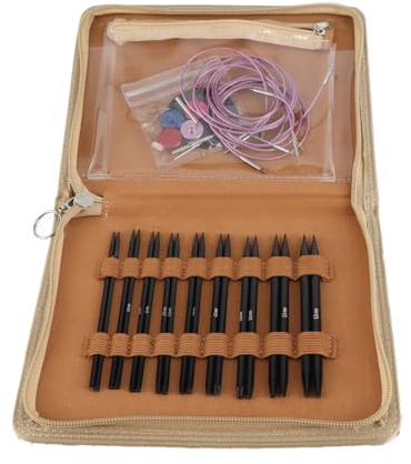 Rundstricknadel-Set, Ergonomisches Design, Austauschbares Stricknadel-Set, Einfache Bedienung Zum Basteln