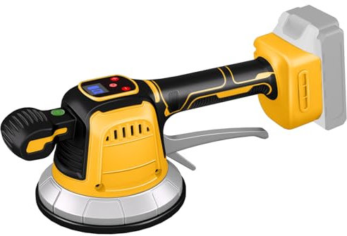 Fliesenleger Maschine kompatibel für Dewalt 20V, Elektrische Fliesen Vibrator Mit 15cm Saugnapf 10 Gänge einstellbar 60kg Aufnahmekapazität Fliesen Fliesenleger Maschine Geeignet für 120x120cm Fliesen