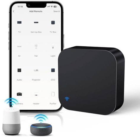 Panamalar Smart IR-Fernbedienung für IR&RF Geräte, WiFi Universal Control Hub kompatibel mit Alexa/Timer, Smart Home Automatisierung für TV/Lampe/Klimaanlage/Vorhänge/Ventilator (1PCS)