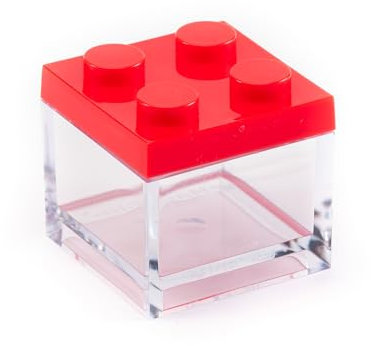 Manzoni Home - Contenitori Mattoncino - Set da 24 Pezzi Colore Rosso - Ideali Come Bomboniere per Matrimoni, Feste di Laurea e Decorazioni Creative - Made in Italy