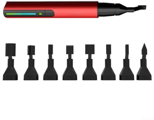Yhenlovtt Mini penna abrasiva ricaricabile USB, set mini levigatrice alternativa, 3 marce, regolabile, per levigare e lucidare l'esterno