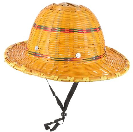 Holibanna Cappello di Sicurezza bambù con Visiera Protezione Solare Estiva per Costruzioni e attività all Aperto Design Traspirante e Resistente agli Impatti