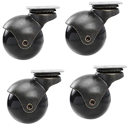 CIYODO 4pcs 2 Inch Antique Bronze Ball Caster Wheels Swivel Plate Castors for Chairs and Tables