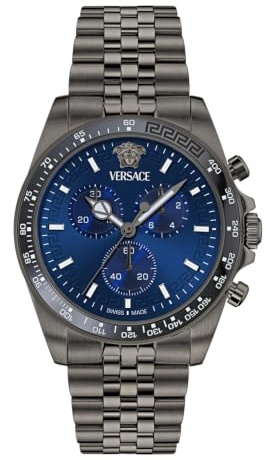 Versace Herren Chronograph Quarz Armbanduhr Greca Chr Wave