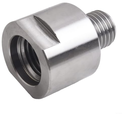 Feeshoppher Wood Lathe Chuck Adapter Spindle Thread Converter 1-8 Inch to 30x3.5mm Stainless Steel Turning Tool Accessory with Lock Screw for Headstock