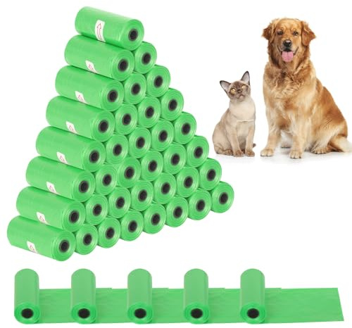YSWOVUO 800 Stück Hundekotbeutel, 30x22cm Kotbeutel für Hunde, Auslaufsicher und Tragbar Hundetüten, Dog Poop Bags für Drinnen und Draußen, Kackbeutel für Hunde Katze, Grün Hunde Kotbeutel Rollen