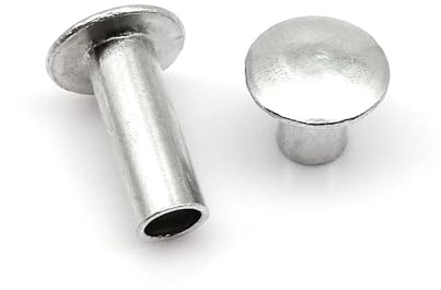 KAPQIN 10 pezzi/50 Pezzi M2 M2,5 M3 M4 M5 M6 GB873 Rivetto in Alluminio con Testa a Traliccio Tonda Grande, Gambo semicavo, Diametro 2, 2,5, 3, 4, 5, 6 mm(50pcs M3,8mm)