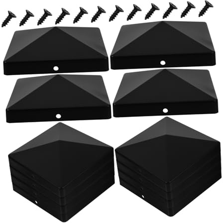 HOMSFOU 12 tapas de plástico para postes de valla, tapas protectoras duraderas para postes de valla, instalación sencilla para vallas al aire libre, diseño resistente a la intemperie, mejora la