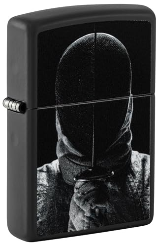 Zippo Briquet tempête Fencing, Escrime, Noir Mat, Image Couleur, Rechargeable, réutilisable, Design Coupe-Vent, boîte Cadeau, fabriqué aux États-Unis