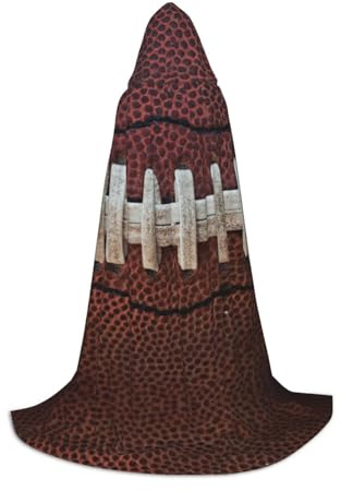 KLJnmbb American Football Laces Print Karneval Kapuzenumhang Cosplay Kostüm Festival Feiern Events Outdoor Wear
