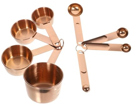 Alipis Juego de Cucharas Medidoras de Acero Inoxidable para Repostería Medidas Precisas Rebabas, Adecuado para Uso en Casa y Cafeterías