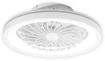 Zephir Ventilatore Plafoniera LED 40W Con Telecomando, RGB E CCT, Corpo Rotante 360°, 6 Velocità, Funzione Reverse, Timer, 7 Pale Trasparenti