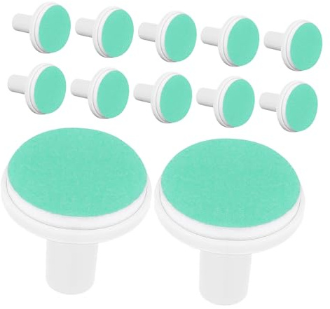 VOSAREA 12 Disques de Meulage à Ongles pour Bébé Vert, Doux et Sécurisés, 12 Pièces en Plastique et Papier Abrasif pour Entretien des Ongles des Tout-petits