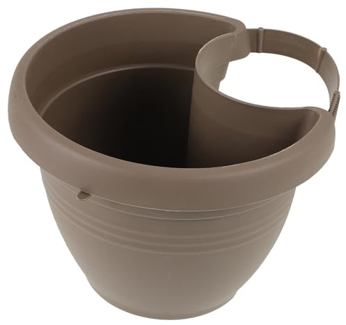 Fioriera Appesa da Parete in Plastica Caffè, Semplice e Contemporanea | Pianta Verde, Uso Casa e Outdoor, Facile da Sospendere, Stile Elegante