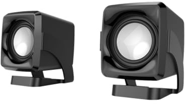 SWOOMEY Mini Altoparlanti USB per PC Portatili 2 Pezzi Cassa Acustica Compatta in Plastico Jack Audio 3.5mm per Casa e Scuola