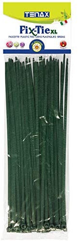 TENAX FIX-TIE XL, Fascette Multiuso in Plastica, Lunghezza 29 cm Verde, Confezione da 50 pezzi