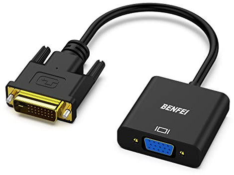 BENFEI Adaptador Activo DVI-D a VGA, DVI-D 24 + 1 a Adaptador VGA Macho a Hembra
