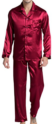 Ensemble Pyjama pour Homme en Satin à Manches Longues