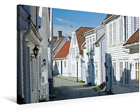 Premium Textil-Leinwand 75 cm x 50 cm quer Stavanger, Gamle Stavanger