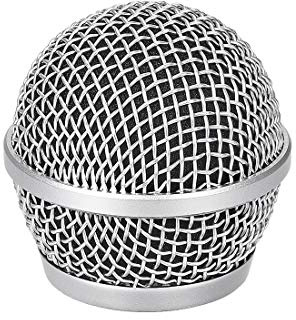 sourcing map Microphone Ball Head Mesh Grill Metal Windscreen with Black Interior Foam Filter for PG48 PG58 PGX2 BLX288 PG288 PGX24
