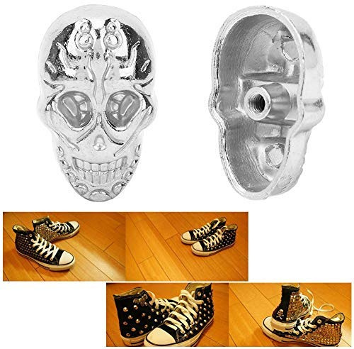 Skeleton Ghost Niet, 3D Schädel Crossbone Niet für Lederprojekte, punkige dekorative Knöpfe mit Schrauben für Taschen Gürtel Jacken und Accessoires