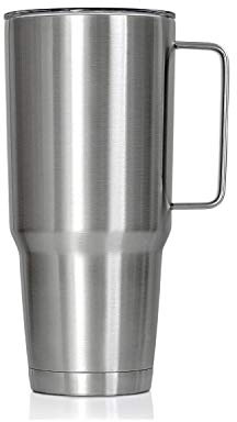 Maxam XPAC doppelwandiger vakuumisolierter Becher aus Edelstahl, mit Deckel und Griff, passt in einen 10,2 cm breiten Auto-Getränkehalter, 1,8 l