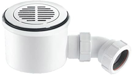 McALPINE 90mm Chrome Brass Grid HIGH Fast Flow Shower Waste Trap ST90CPB-S-HP2