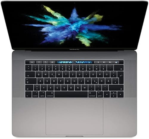 Apple MacBook Pro 2017 med Intel Core i7 och Touch Bar (15-tum, 16GB RAM, 512GB SSD Kapacitet) (QWERTY Engelska) Rymdgrå (Renoverad)