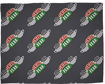 Friends Coperta in pile con motivo televisivo Central Perk Coffee Shop, super morbida, perfetta per qualsiasi camera da letto, 100 x 150 cm