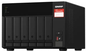 QNAP TVS-675-8G-US 6 Bay High-Speed Desktop NAS mit ZhaoXin KX-U6580 8-Kern-CPU, 8 GB DDR4-Speicher und 2,5 GbE (2,5 G/1 G/100 M) Netzwerkkonnektivität (Diskless)