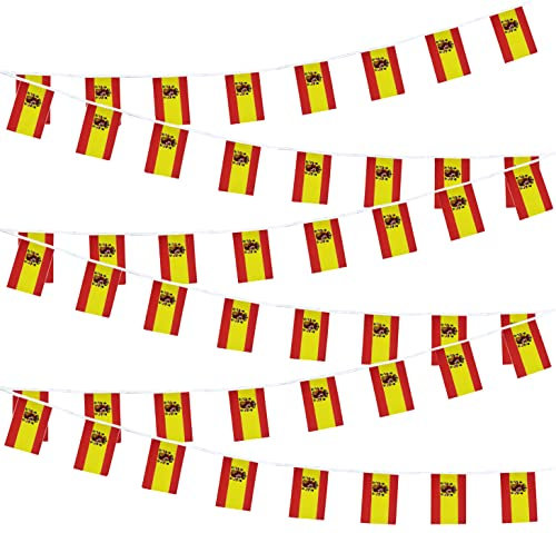 Mini bannière de drapeaux espagnols pour une grande ouverture, un festival olympique, une grande ouverture (15,2 m 10,2 m)