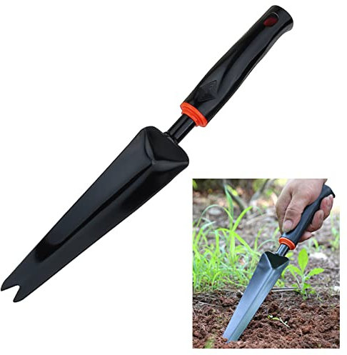 DMZK Unkrautstecher, Unkrautausstecher mit Ergonomischem Kunststoffgriff, Unkrautjäter Gartenwerkzeug aus Stahl zum Entfernen von Unkraut, Pflanzen von Gemüse Blumen Graben Beschneiden Schneiden