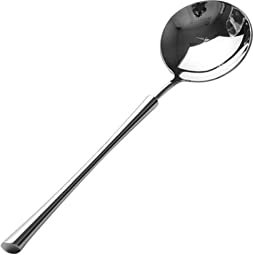 Cocina Cena Cuchara de arroz, Cucharillas de postre, Cucharas de sopa Cuchara redonda grande Cuchara de Cuchara de sopa Cuchara de arroz Cuchara de postre Cuchara de café Cuchara de plata dorada Cucha