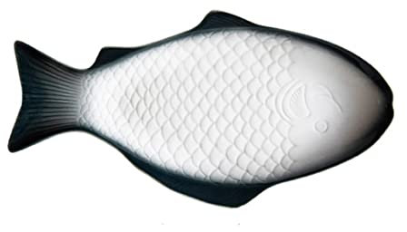 BRIGHTFUFU Fischförmige Servierplatte Keramik Fischteller Porzellanplatte 27 X 9cm Dunkelgrün Vielseitig für Speisen Sushi Snacks für Zuhause Restaurant und Besondere Anlässe