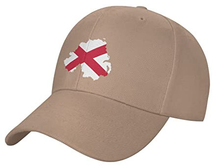 Baseball Cap Nordirland-Geländekarte Baseballmütze Klassisch Baseballkappe Verstellbare Trucker Hut Für Tennis Reisen Running