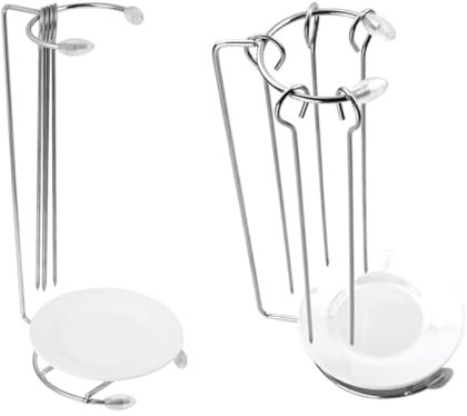 HANABASS 2sets Supporti Acciaio Inossidabile Per Spiedini Da Barbecue Con Accessori Per Vassoi Per Utensili Per Cucina All Aperto Facili Da Montare e Riporre Design Ergonomico e Compatti