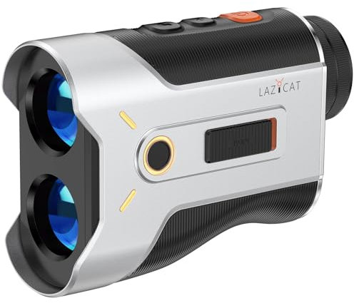 LAZYCAT Telémetro de golf con pendiente, 1200 yardas láser para golf, regulable, aumento 7X, vibración de bloqueo de bandera, medición de velocidad, recargable con imán