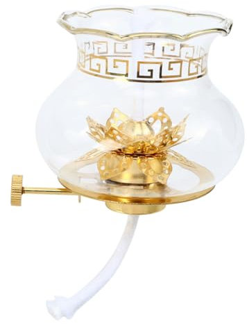 Angoily Dimmer Lampen schirm tragbare Öllampe Plüsch Wachslampe LED-Deckenleuchte Lichtung petroleumlampe oil lamp ziernieten goldfarbe decor Öllichtabdeckung Lampenschirm Zinklegierung
