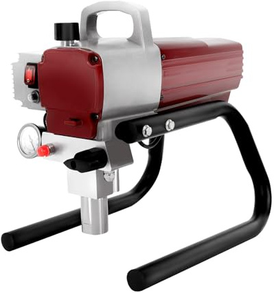 Farbspritzgerät 1800W Airless Farbsprühsystem Profi, Farbsprühgerät mit 10m Schlauch & 3 Düsen, Hochdruck-Sprühpistole für Wand/Fassade/Möbel, 220V Industriell