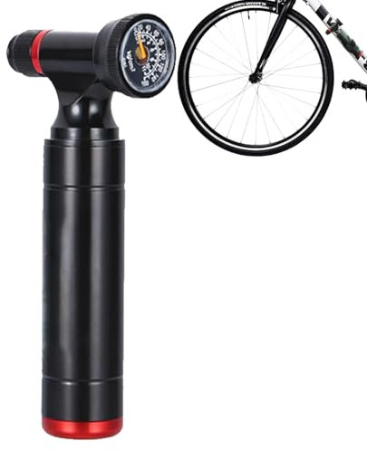 CO2-Ventilpumpe, Reparaturwerkzeug für Fahrradreifen, schnelles Aufpumpen, CO2-Inflator, Fahrradpumpe mit Manometer